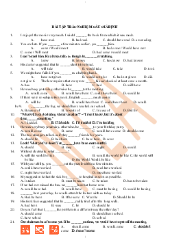 Bài tập trắc nghiệm về câu giả định môn Tiếng Anh (có đáp án)