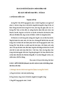 Phiếu bài tập cuối tuần tiếng Việt lớp 3 Tuần 15 (cơ bản) | Kết nối tri thức