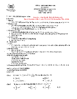 Đề cương ôn tập giữa HK2 Toán 10 năm 2017 – 2018 trường trung học Vinschool – Hà Nội