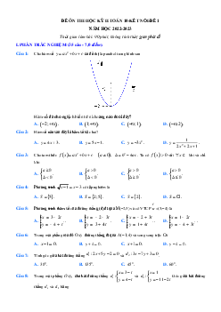 Đề thi học kì 2 lớp 10 môn Toán Kết nối tri thức năm 2023 - Đề 1
