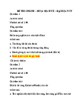 Đề thi dược dịch tễ | Đại học Nguyễn Tất Thành