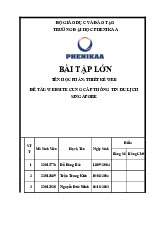 Bài Tập Lớn Môn Thiết Kế Web: Website Du Lịch Singapore - Nhóm 7. Môn Ứng dụng Web | Đại học Trường Đại học Phenika.