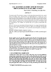 Các giải pháp cải thiện sinh kế nông hộ trên lâm phần vùng ven biển Cà Mau - Tạp chí Khoa học 2010