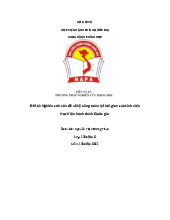 Tiểu luận Phương pháp nghiên cứu khoa học | Học viện Hành chính Quốc gia