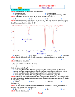 Đề thi học kì 1 Hóa 11 Kết Nối Tri Thức - Đề 1 (Có đáp án)