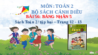 Giáo án điện tử Toán 2 Chương 3 Cánh diều: Bảng nhân 5