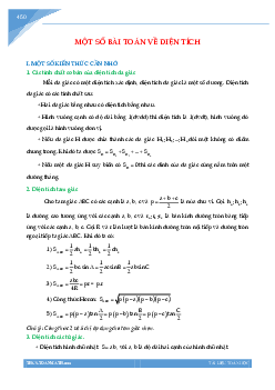 Một số bài toán về diện tích
