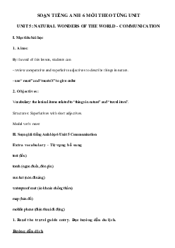 Tiếng Anh lớp 6 unit 5 Communication