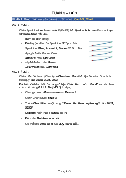 Tài liệu thực hiện các yêu cầu Excel trên sheet môn Tin học đại cương | Đại học Thăng Long
