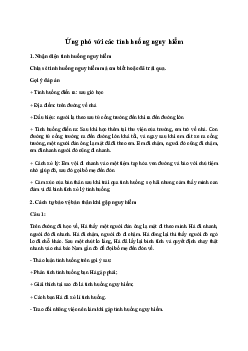 Giải hoạt động trải nghiệm 7: Ứng phó với các tình huống nguy hiểm | Cánh diều