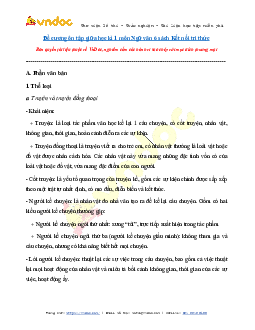 Đề cương ôn tập Ngữ văn 6 giữa học kì 1 Kết nối tri thức