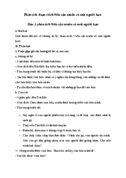 Văn mẫu lớp 6: Phân tích đoạn trích Nếu cậu muốn có một người bạn | Kết nối tri thức