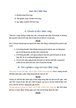 Soạn bài Nhớ rừng | SGK Ngữ Văn 9 Chân trời sáng tạo (Tập 2)