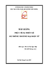 Bài giảng môn Phân tích, thiết kế hệ thống thương mại điện tử | Học viện Công Nghệ Bưu Chính Viễn Thông