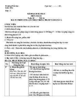 Giáo án Toán 2 sách Cánh diều (Cả năm) | Tuần 10