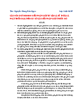 Bài tập Lý Luận Nhà Nước Và Pháp Luật