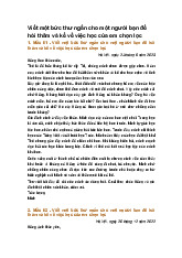 Viết một bức thư ngắn cho một người bạn để hỏi thăm và kể về việc học của em chọn lọc