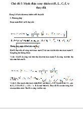 Chủ đề 5: Mạch Điện Xoay Chiều RLC - Biến Trở R Thay Đổi môn Vật lý đại cương 2  | Học viện Công Nghệ Bưu Chính Viễn Thông