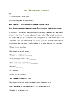 Tiếng Anh 10 Unit 3: Speaking Kết Nối Tri Thức