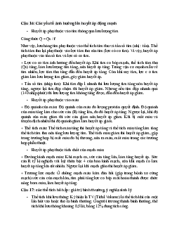 Đề cương "Sinh lý cơ thể câu 16-20"