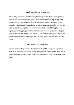 Tóm tắt tác phẩm Yêu và đồng cảm của Phong Tử Khải - Văn mẫu lớp 10 Kết Nối Tri Thức