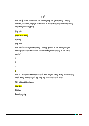 Đề thi thử văn hóa kinh doanh và khỏi nghiệp | Đại học Bách Khoa Hà Nội