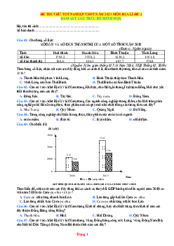 Đề thi thử THPT Quốc gia năm 2023 môn Địa Lí bám sát đề minh họa - Đề 2 (có đáp án)