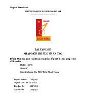 Ứng dụng các thuật toán tìm kiếm để giải bài toán ghép tranh (N-Puzzle) | Môn Nhập môn trí tuệ nhân tạo - Đại học Bách Khoa Hà Nội