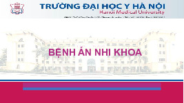 Bệnh án Thalassemia | Bệnh án Nhi khoa | Y tế - Sức khỏe