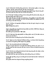 Bộ câu hỏi ôn tập LSĐ. Trường Đại học Nguyễn Tất Thành