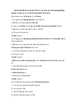 Giải bài tập SBT Lịch sử lớp 10 bài 3: Các quốc gia cổ đại phương Đông