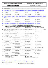 Bộ 80 đề ôn thi Tiếng anh vào 10 TP HCM có đáp án