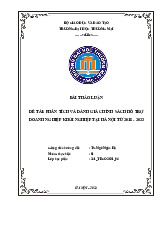 Phân Tích Chính Sách Hỗ Trợ Doanh Nghiệp Khởi Nghiệp Tại HN (2018-2023) | Bài thảo luận quản lý kinh tế