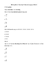 Đề thi giữa học kỳ 1 môn Toán lớp 5 năm học 2024 - 2025 - Đề số 2 | Bộ sách Chân trời sáng tạo