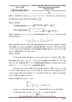 Đề thi hsg môn toán 12 tỉnh quảng trị năm 2018 có đáp án