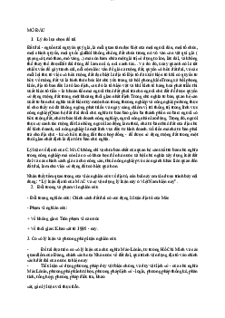 Chương I: Cơ sở lí luận về địa tô của Mác | Đại học Sư Phạm Hà Nội