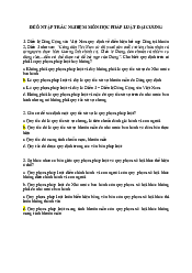 Bài tập trắc nghiệm - Pháp Luật Đại Cương | Trường Đại học Mở Hà Nội