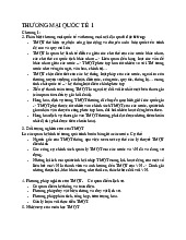 Chương 1 và Lý Thuyết Cơ Bản Môn Thương mại quốc tế | Đại học Kinh Tế Quốc Dân