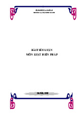 Bài tiểu luận môn Luật hiến pháp | Trường Đại học Kinh Doanh và Công Nghệ Hà Nội