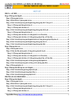 Các dạng toán phương trình mũ và phương trình logarit thường gặp trong kỳ thi THPTQG