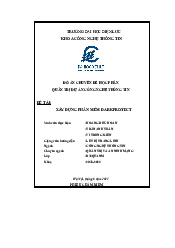 Đồ án chuyên đề học  phần  Quản trị dự án công nghệ thông tin |  Trường đại học Điện Lực
