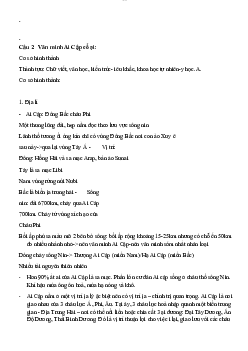 Cơ sở hình thành và phát triển của nên văn minh  Ai Cập | Đại học Sư Phạm Hà Nội