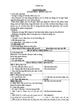 Giáo án buổi 2 Tiếng Việt 2 sách Cánh diều | Tuần 26