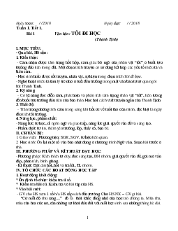 Giáo án văn 8 học kỳ 1 theo phương pháp mới