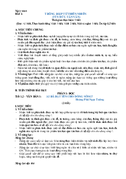 Giáo án môn văn 11 Chân trời sáng tạo học kỳ 1