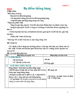 Giáo án Toán 2 sách Chân trời sáng tạo (Cả năm) | Tuần 7