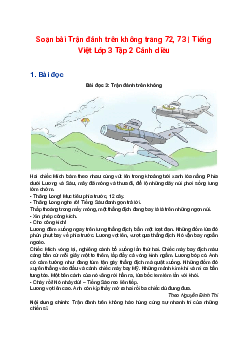 Soạn bài Trận đánh trên không trang 72, 73 | Tiếng Việt Lớp 3 Tập 2 Cánh diều