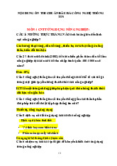 Nội dung ôn thi chuẩn đầu ra môn Công nghệ thông tin   | Học viện Nông nghiệp Việt Nam