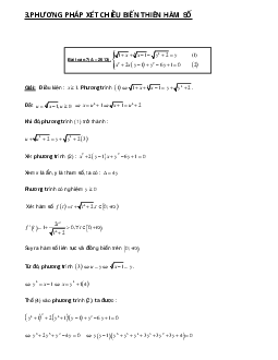 Bài tập sử dụng phương pháp hàm số để giải hệ phương trình