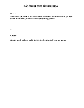 Đáp án đề minh họa - Quy hoạch đô thị và khu vực | Trường Đại học Kiến trúc Hà Nội